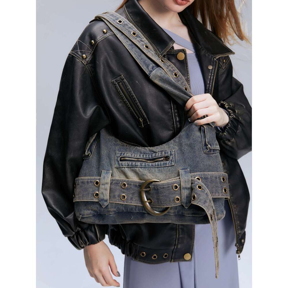 Women's Bags New retro underarm shoulder bag y2k denim bag niche tote bag casual versatile commuting crossbody bag women's shoulder bag