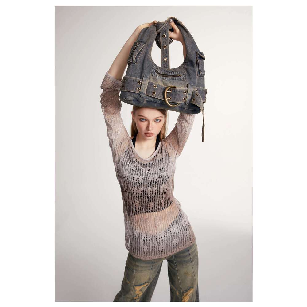 Women's Bags New retro underarm shoulder bag y2k denim bag niche tote bag casual versatile commuting crossbody bag women's shoulder bag