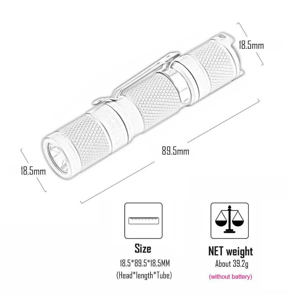 EDC Outdoor Light Titanium Camping LED Flashlight Charging Light Self luminous 900 lumens Fishing Torch Tool AA 3.0 Z250325