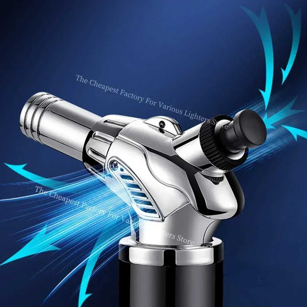 3- Fire Jet Flame Kitchen Metal Gun 1300C Welding Torch Windproof Cooking BBQ Iatable Butane Gas Cigar Lighter Outdoor 2024 Y250210