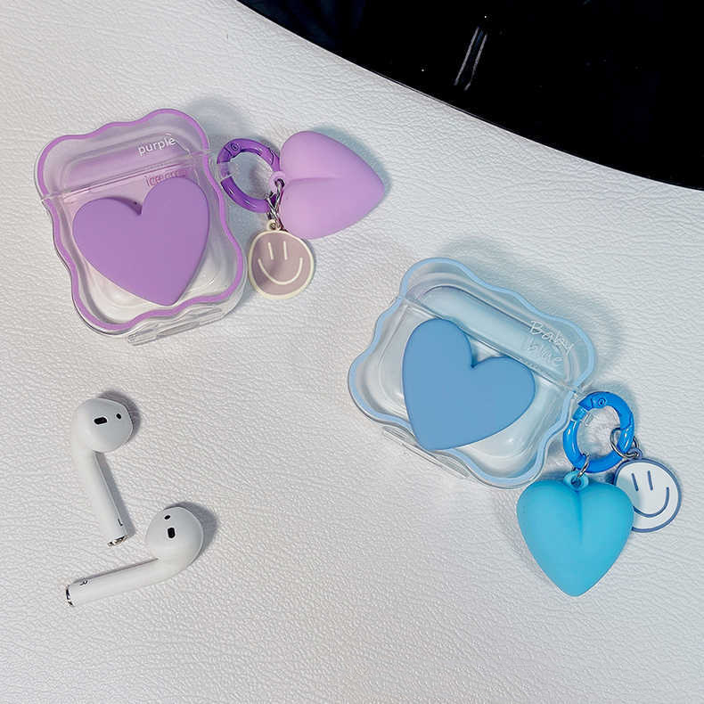 Blue three-dimensional heart suitable for Pro headphone protective case 2 3 4