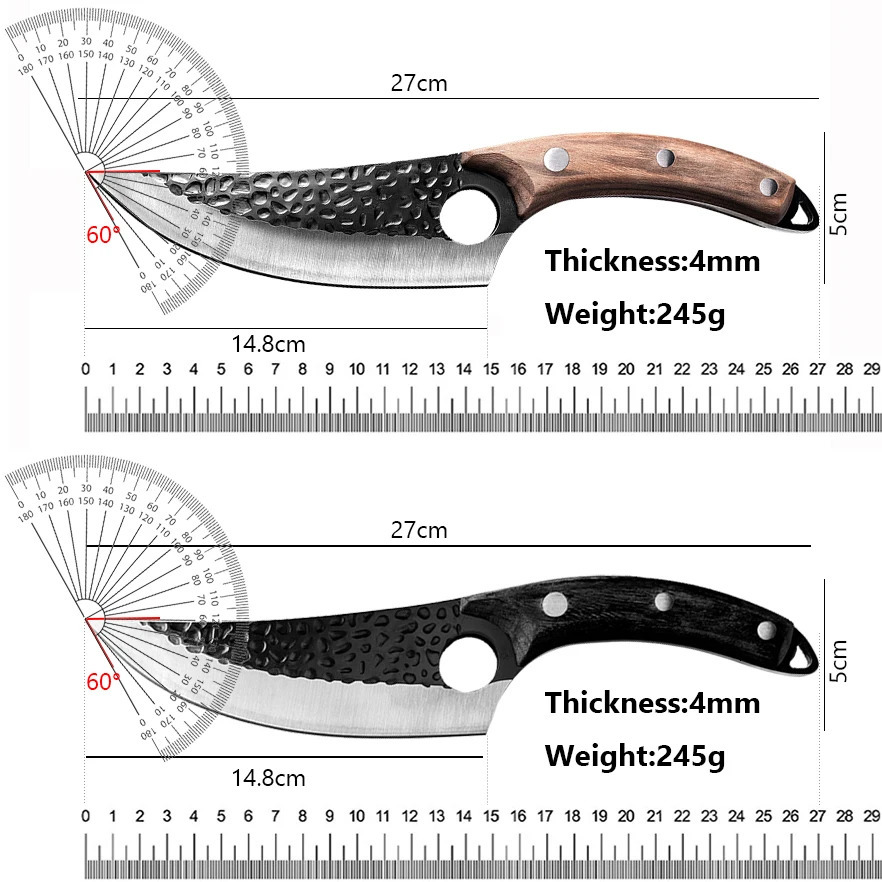 Stainless Steel Kitchen Boning Knife Fishing Meat Cleaver Handmade Forged Chef Outdoor Cooking Cutter Butcher Tool 250211
