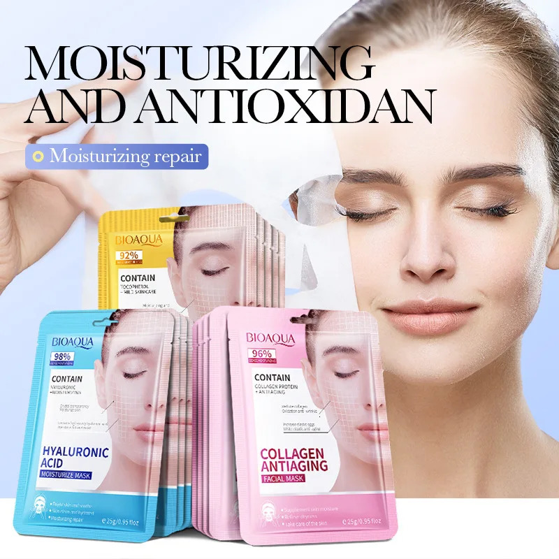 15pcs BIOAQUA Retinol Collagen Firming Facial Masks Hydrating Brightening Moisturizing Face Mask Facial Skin Care Products 250113