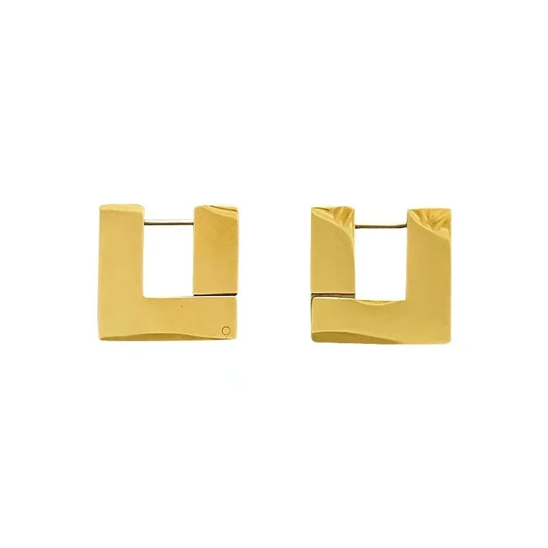 Timeless Wonder Square Geo Hoop Earrings for Women Jewelry er Ins Kpop Aretes De Mujer Statement Punk Rare 1446 250110