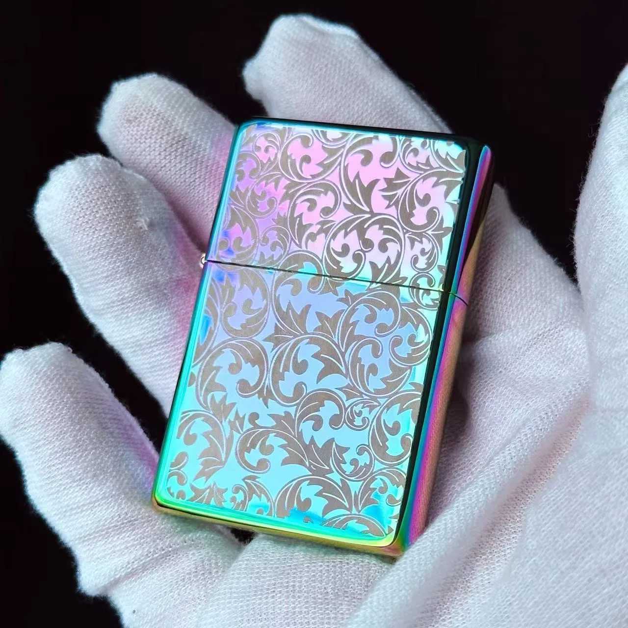 ZC9 Kerosene TANG Grass Lighter Creative and Copper Shell Windproof Brass Cigarette Gasoline Engine Smoking Gift Box Y250210