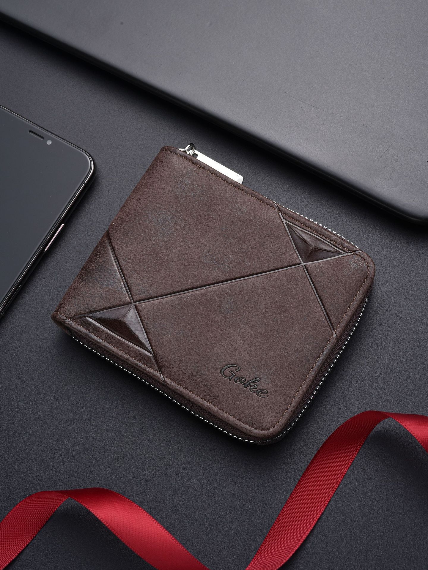 New 2025 men's wallet short zipper bag with large capacity, multiple card slots, small carrying bag, business coin purse swissmilitary swissmilit