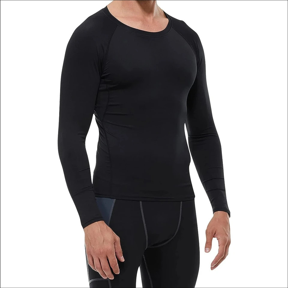 2 Pack Mens Compression Shirts Long Sleeve Athletic Workout Tops Base Layer Quick Dry Sports TShirt Golf women 250211wtt - view 4