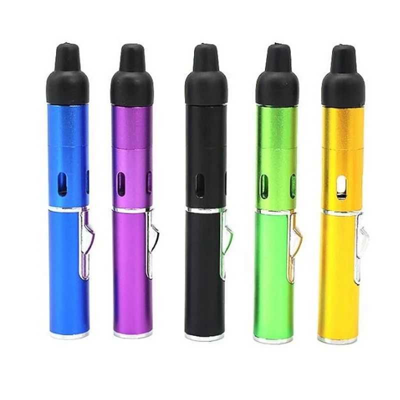 Lighters Long Portable Metal All in One Pipe Built-in Detachable Inflatable LighterT250211