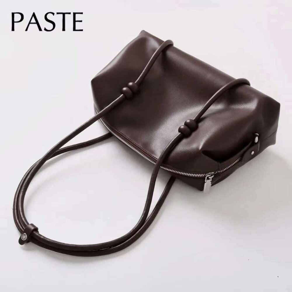 Vintage Simple Long-Handle Easy To Wear Women Tote Wine Red Genuine Cow Leather Female Shoulder Bag Rope Strap Travel Handbag