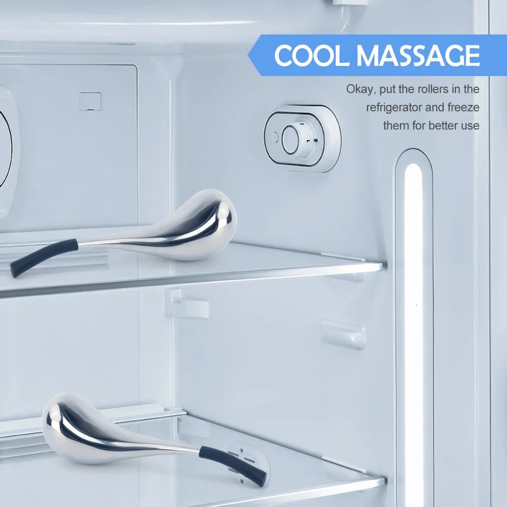 Ice Globes Spoon Facial Massage Freeze Stick Stainless Steel Eliminate Eye Pattern Spa Ball Cryo Roller Cooling Skin Summer Tool 250113