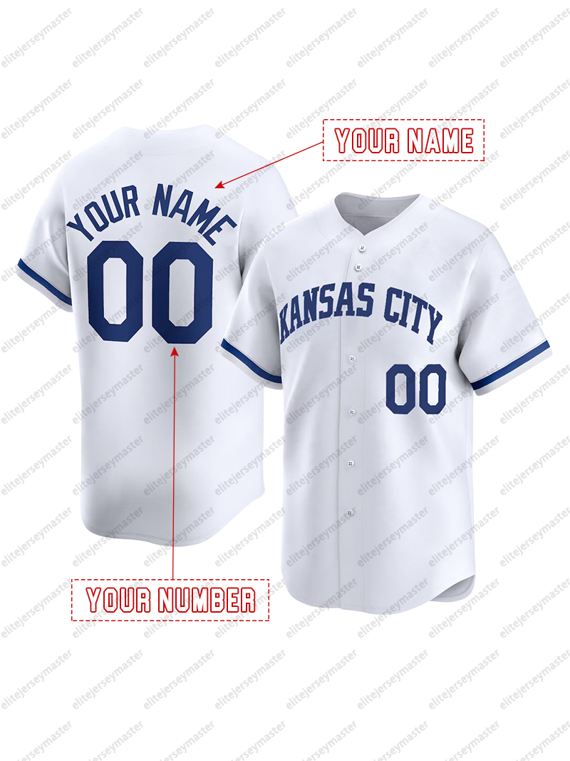 7 Bobby Witt Jr. 55 Cole Ragans Custom Baseball Jersey Salvador Perez Stitched Personalized Customized Jerseys Vinnie Pasquantino Custom Any Number Na