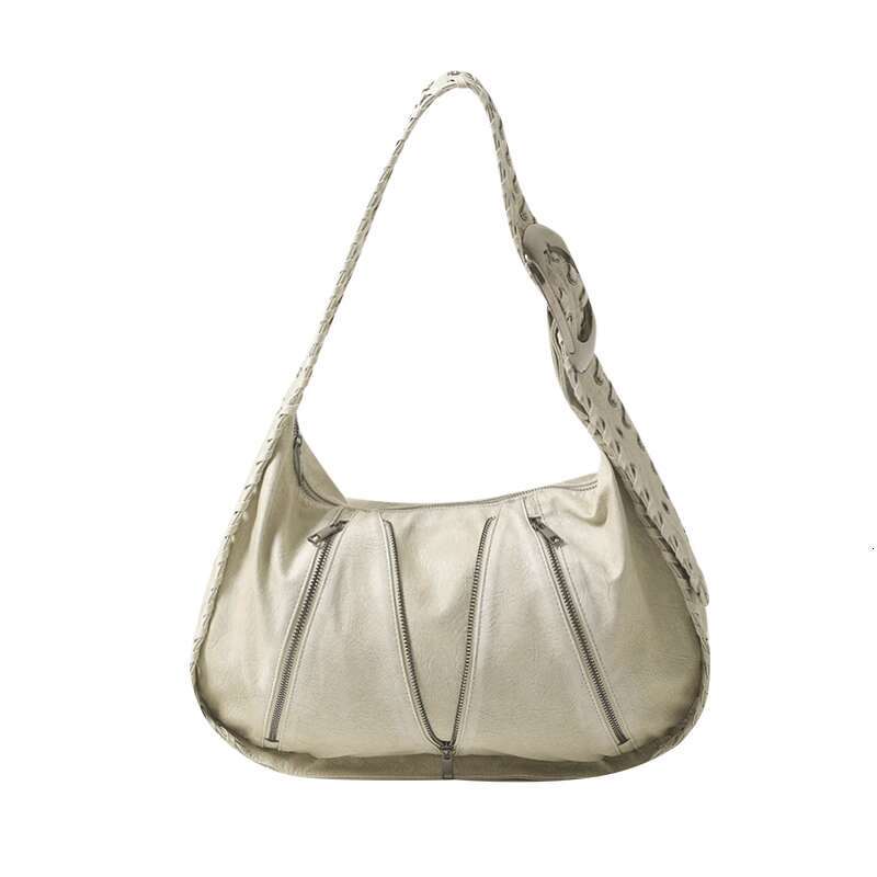 Women's Bags New high-end texture retro color woven bag for women, crossbody shoulder bag, underarm bag, wide shoulder strap, large capacity bag