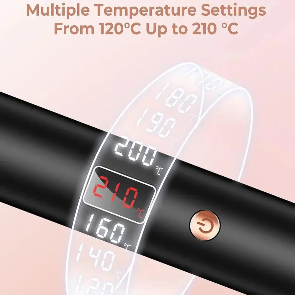 3 In 1 Ionic Hair Curler Straightener Professional Curling Iron Heated Hair Styling Brush Anti-Scald Thermal Brush Curl Wand 250113