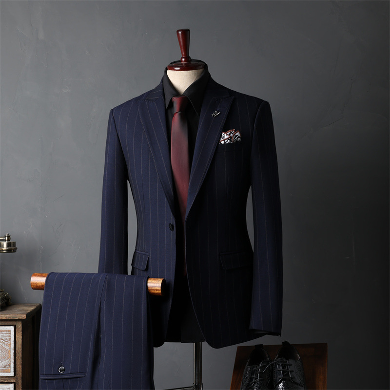 H748Suit set men's full set of groom suits British style best man clothes business formal wear