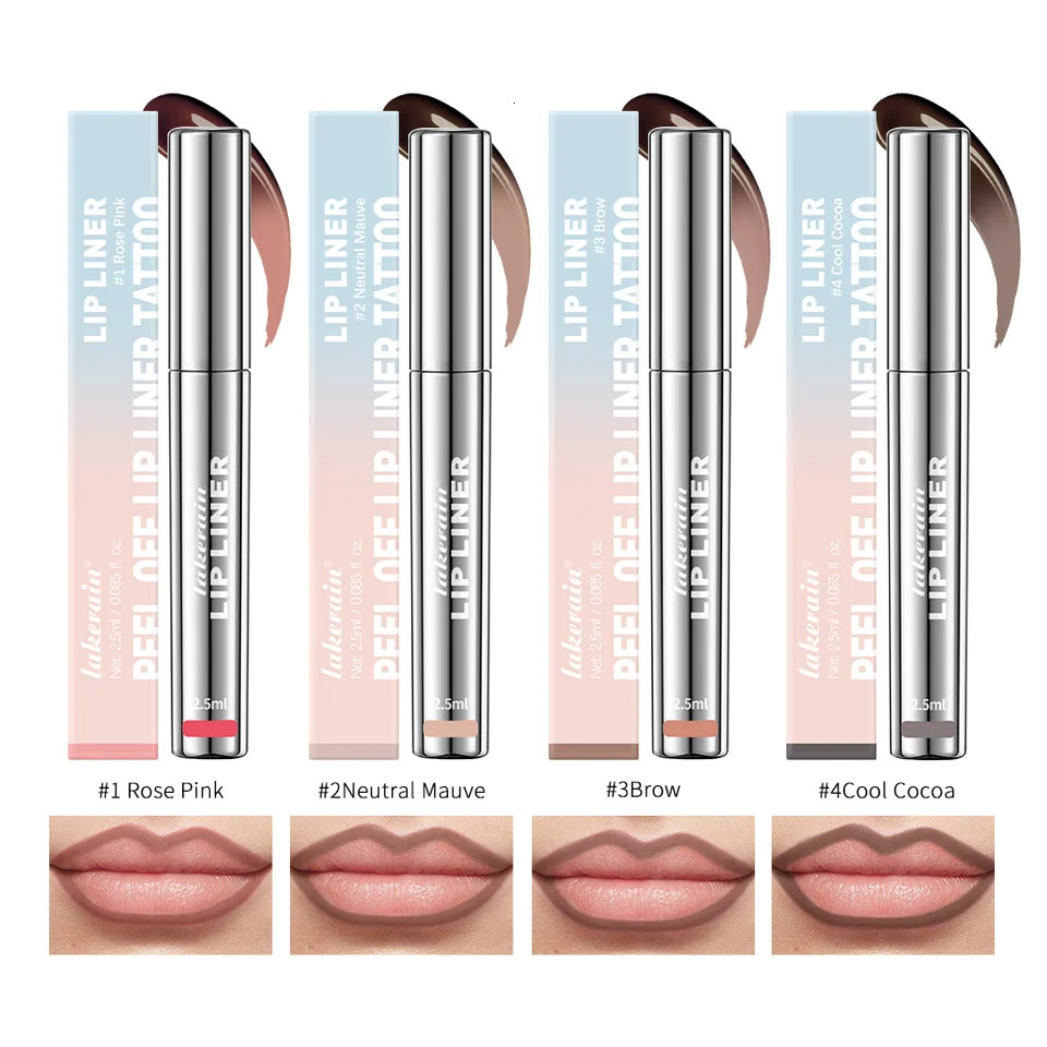 Waterproof Lip Liner Peel Off Tattoo Lipgloss Waterproof Long Lasting Matte Lip Tint Brown Contour Tear-off Lips Stain Cosmetic 250113