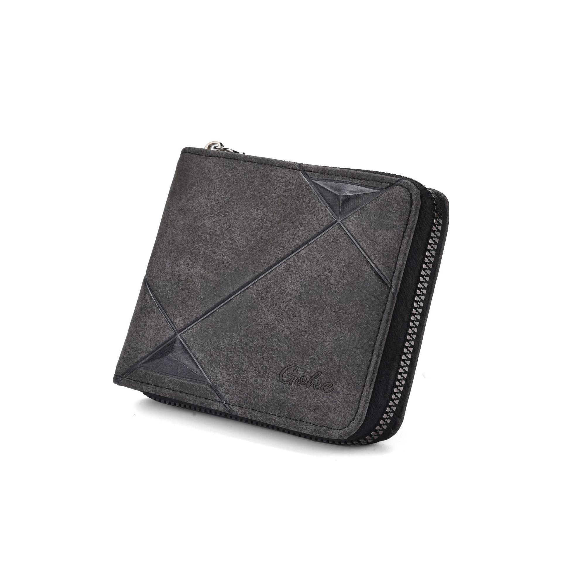 New 2025 men's wallet short zipper bag with large capacity, multiple card slots, small carrying bag, business coin purse swissmilitary swissmilit