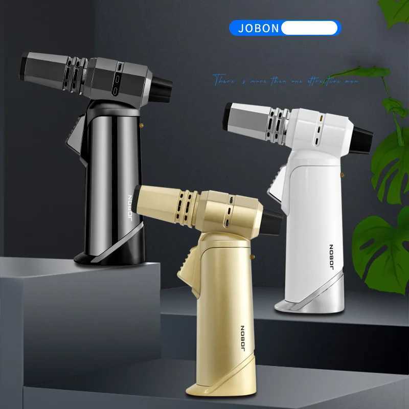 JOBON Blue Flame Gun Lighter Adjustable Flame Locking Flame Function 360 Can inverted to use Multi-functional Use SceneT250211