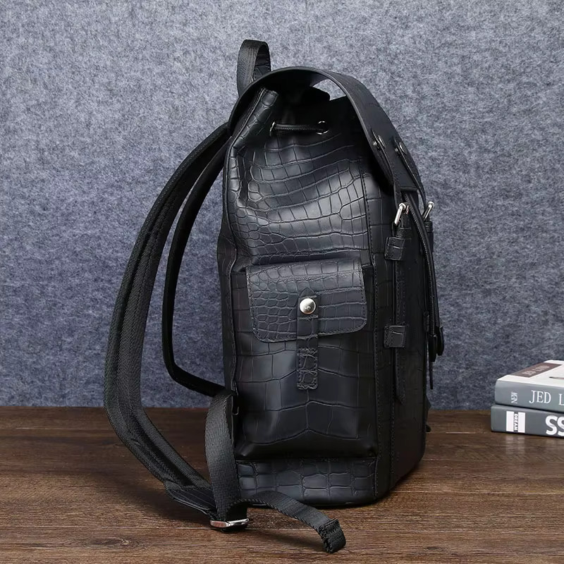 Men's Genuine Bag New Real Cowhide Leather Backpack Business Casual Backpack Large Capacity Travel Bag