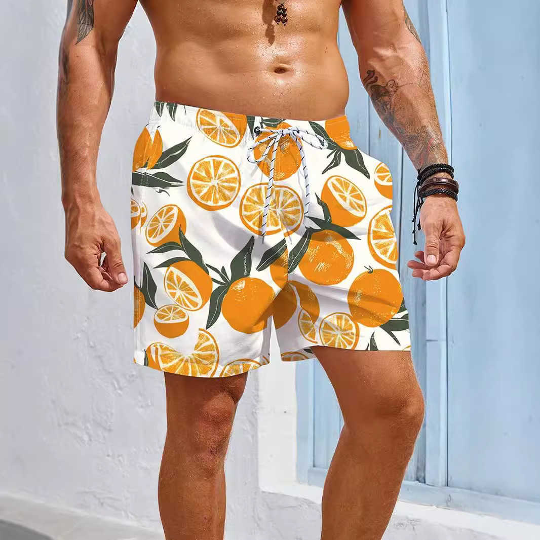Mens Coconut Tree Beach Pants Hip Hop Style Beach Pants Quick Drying Can Go Water Hawaii Beach W250212
