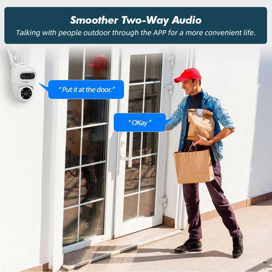 FUERS 5K 10MP Dual Lens IP Camera Tuya Smart He Security Auto Tracking Wireless Al WIFI CCTV Surveillance Outdoor Camera Z250212