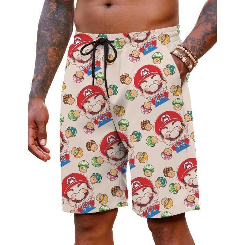 Summer Wal Mart Beach Pants Mens Fashion Digital Printing Quick drying Shorts Couples Beach Vacation Casual Pants W250212