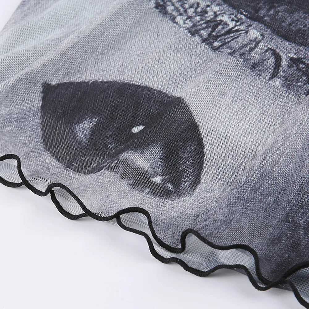 Women Sexy Eye Print Camis Crop Top Casual Tank Tops Vest Sveless Streetwear High Street Tee ShirtXJ250212