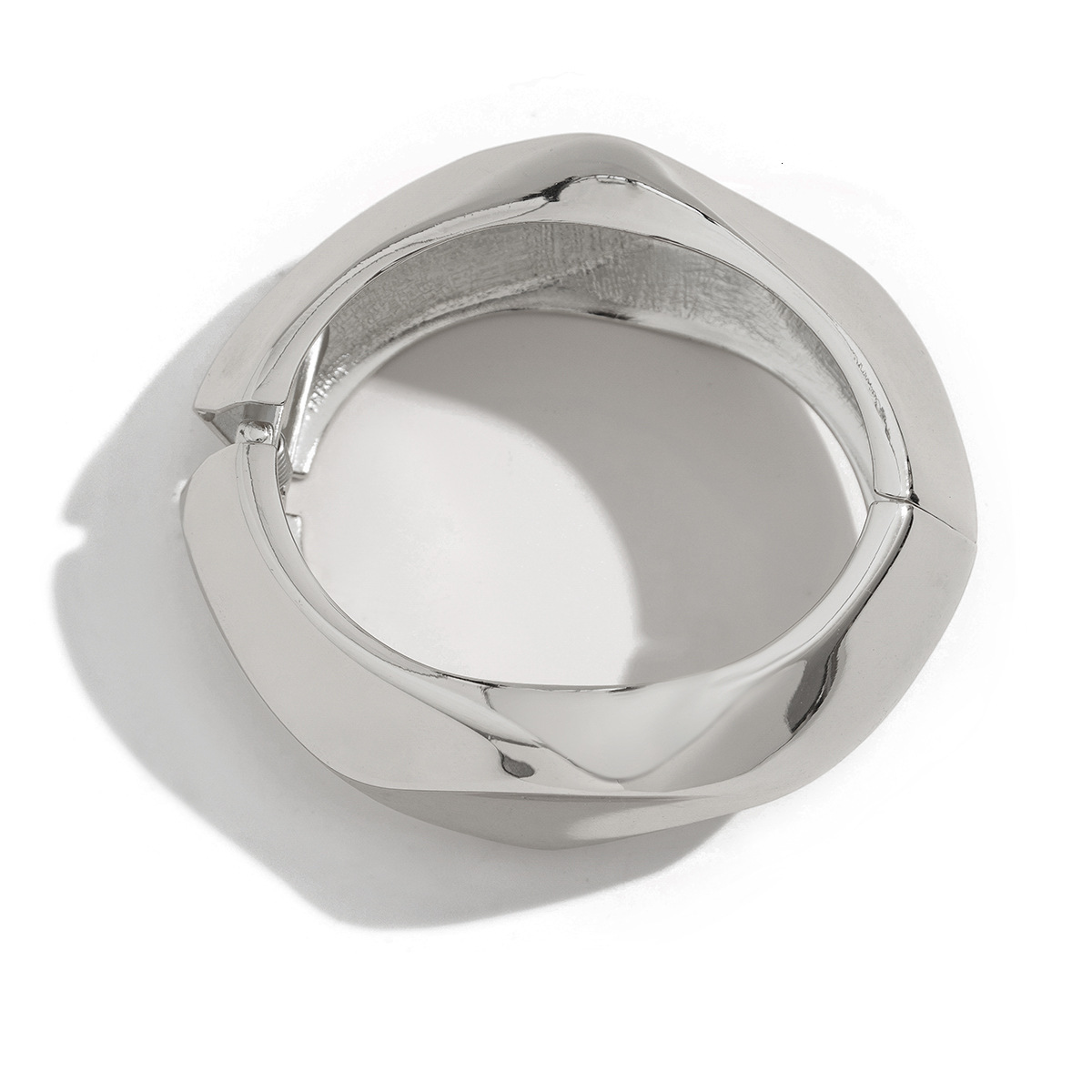 designer Woman Jewelry style irregular cut edge spring bracelet with personalized metallic feel fashion Bracelet smooth surface