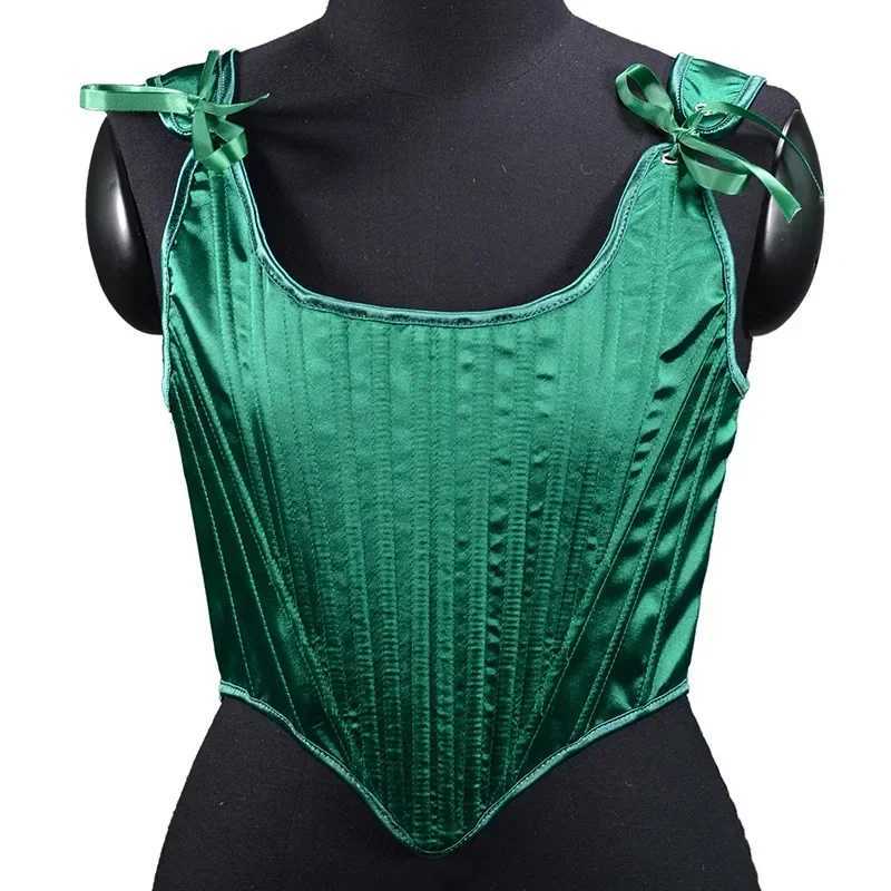 Satin Bandage Waist Trainer Body Shapers Women Corset Fashion Slimming Tank Top Sexy Shapewear Woman Clothes Fajas StreetwearXJ250212