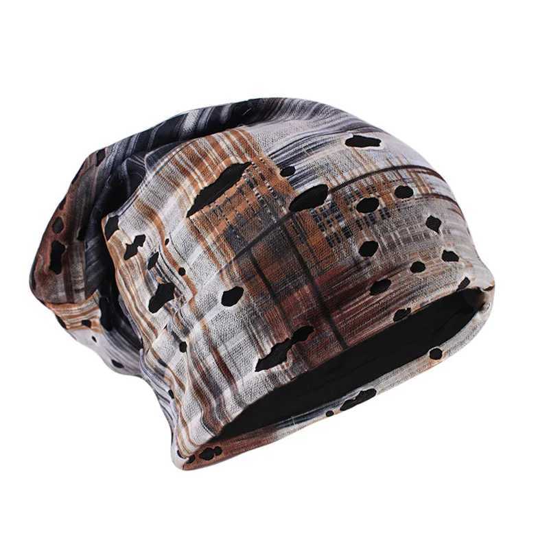 HLEISXI Men Hip Hop Fashion Beanies Sklies Spring Warm Thin M Brand Hole Casual Hat Outdoor Adt Wens New Hats X250212