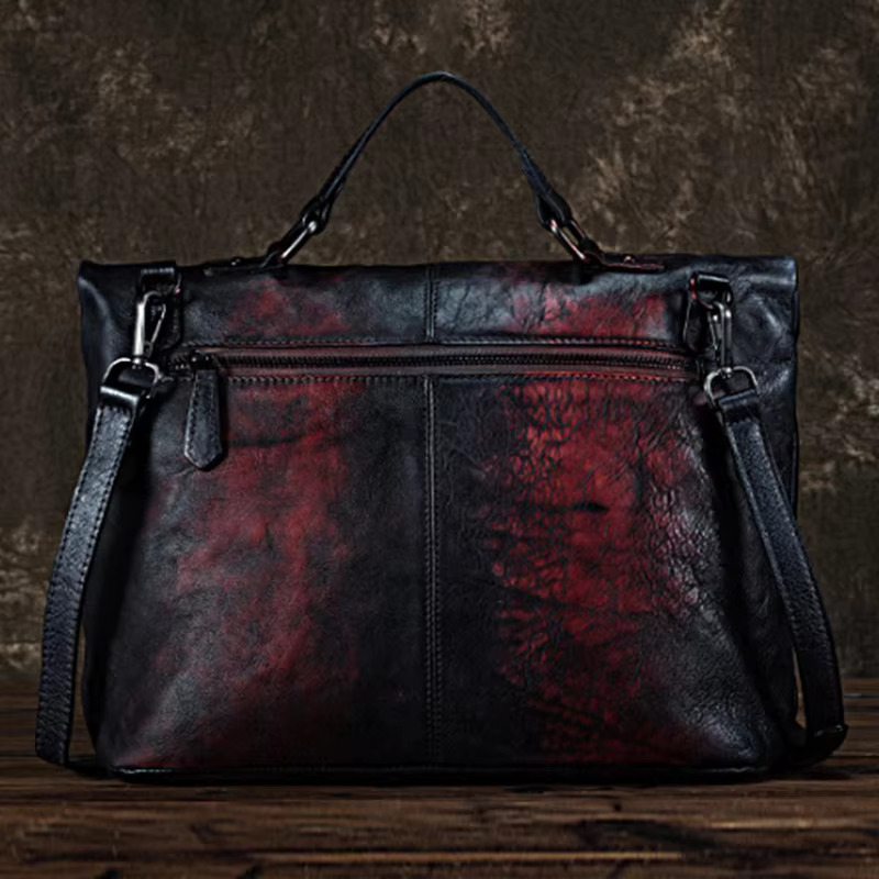 High Quality Natural Skin Women Messenger Shoulder Bag Vintage Leisure Cross Body Tote Handbag Top Handle Genuine Leather Bags