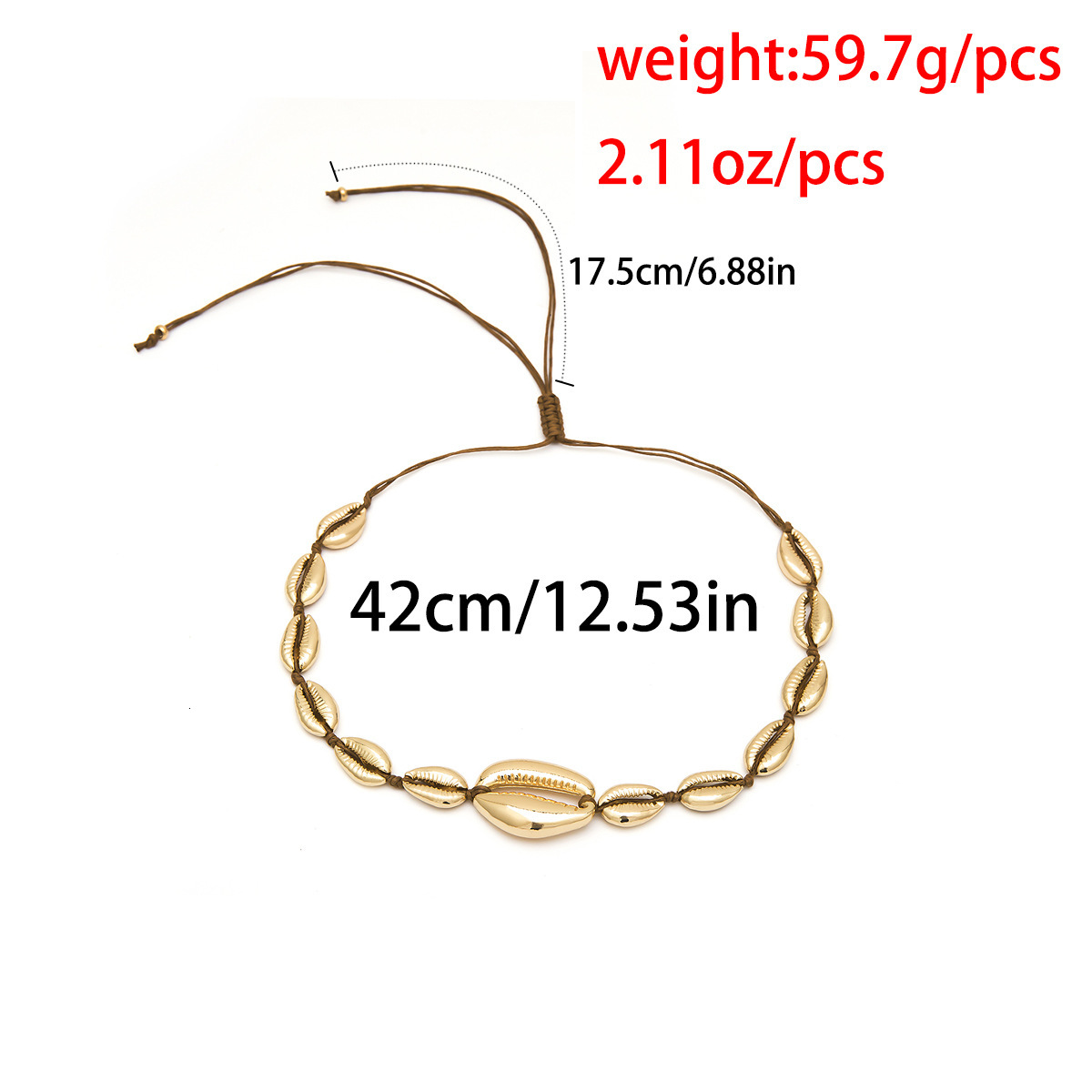 Woman Jewelry creative fan-shaped adjustable collar decoration for women's simple and exaggerated large seashell fashion versatile necklace
