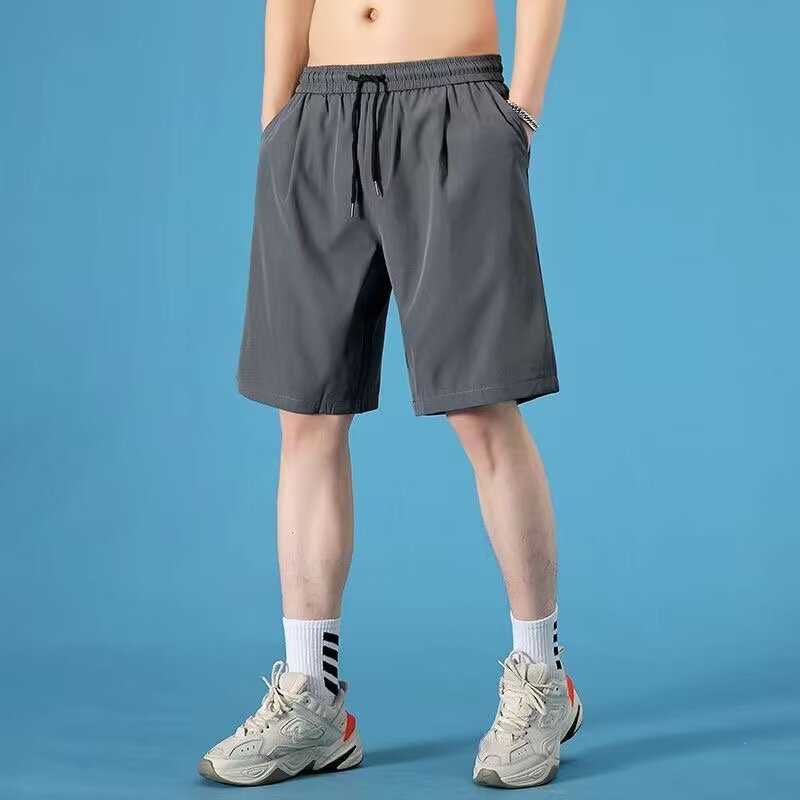 Chao Lun fabric quick drying pants ice silk mens summer sports five point pants mens summer outdoor wear casual loose mens shorts W250212