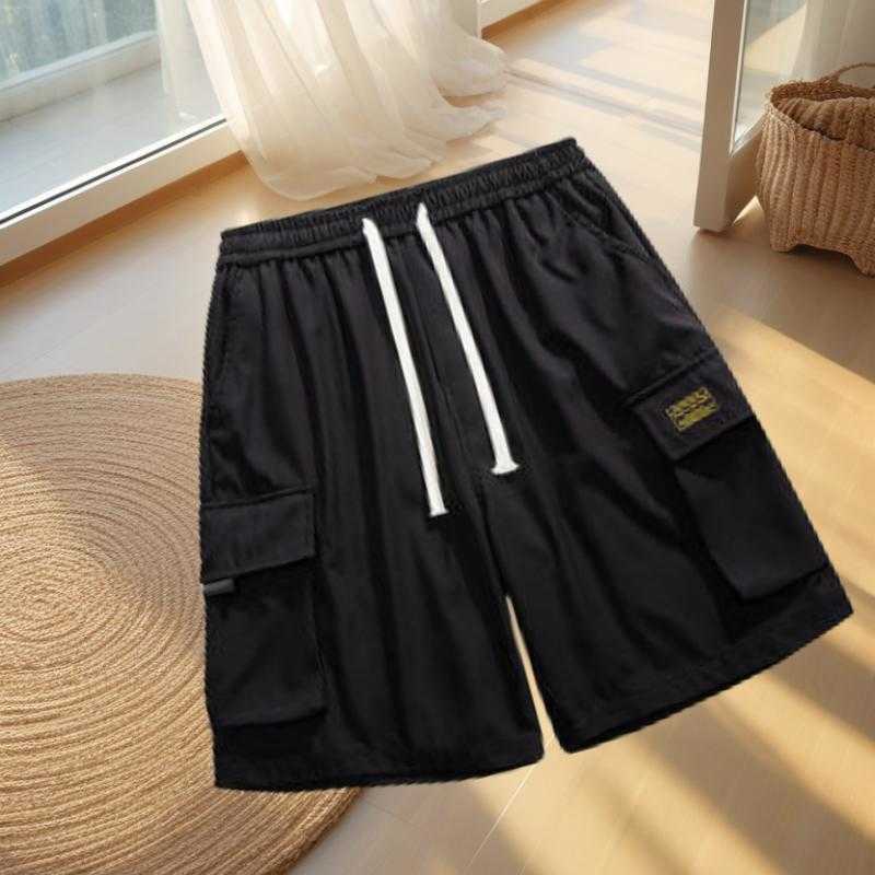 Multi pocket workwear shorts for boys in summer thin American style trendy brand style loose casual and sporty five quarter pants W250212