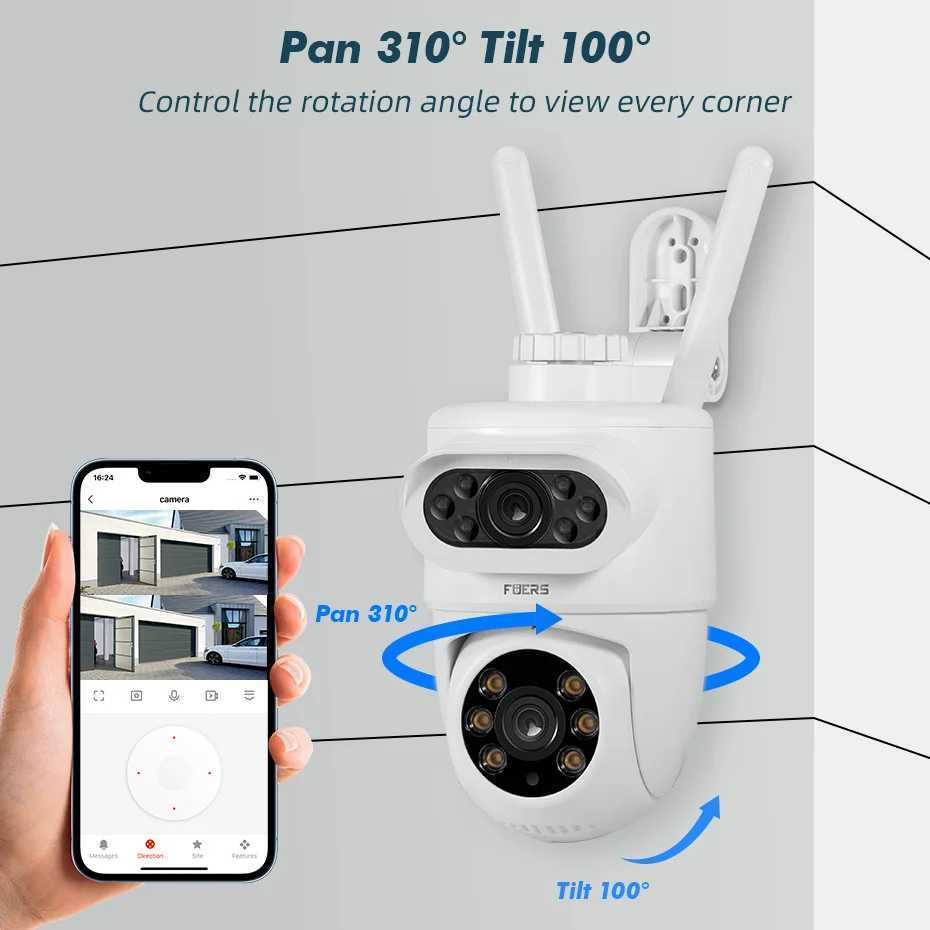 FUERS 5K 10MP Dual Lens IP Camera Tuya Smart He Security Auto Tracking Wireless Al WIFI CCTV Surveillance Outdoor Camera Z250212