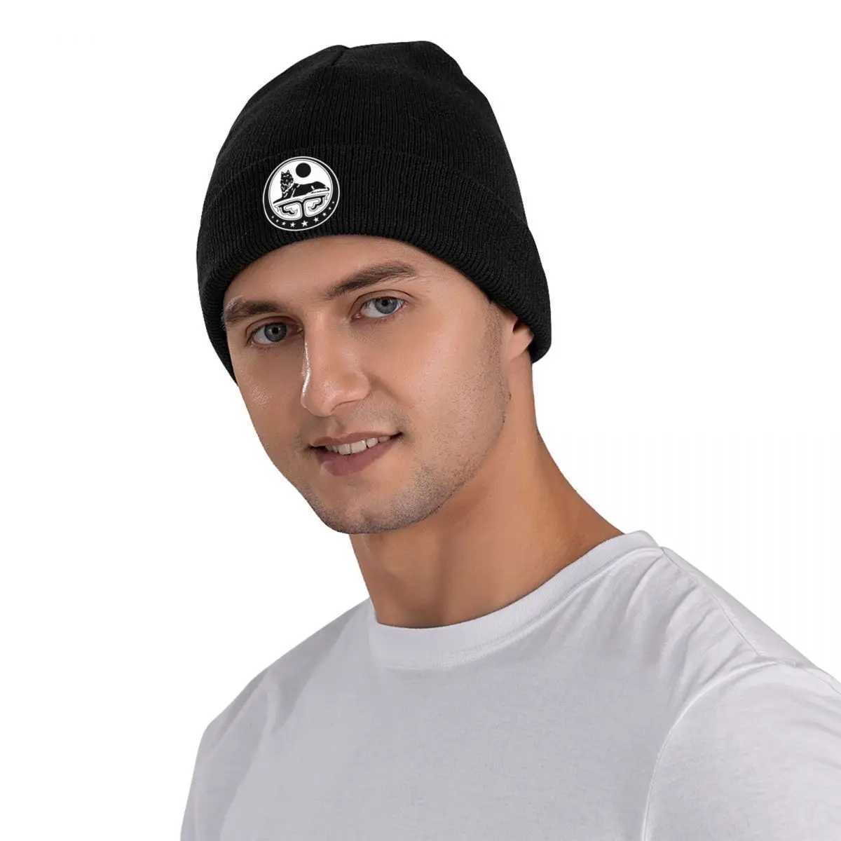 Chechen Coat of Arms Ichkeria Flag Knitted Hat Sklies Beanies Autumn/Winter Hat Acrylic Hook Knitted Hat X250212