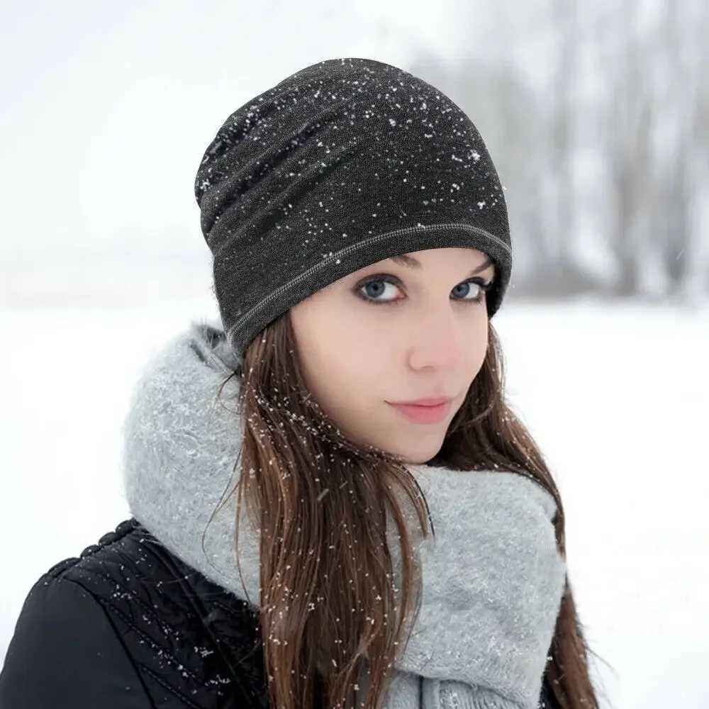 New Beanies Winter Sklies Thermal Warm Caps Running Sports Hats Snowboard Stretch Soft Black Cycling Skiing Hip Hop Mens X250212