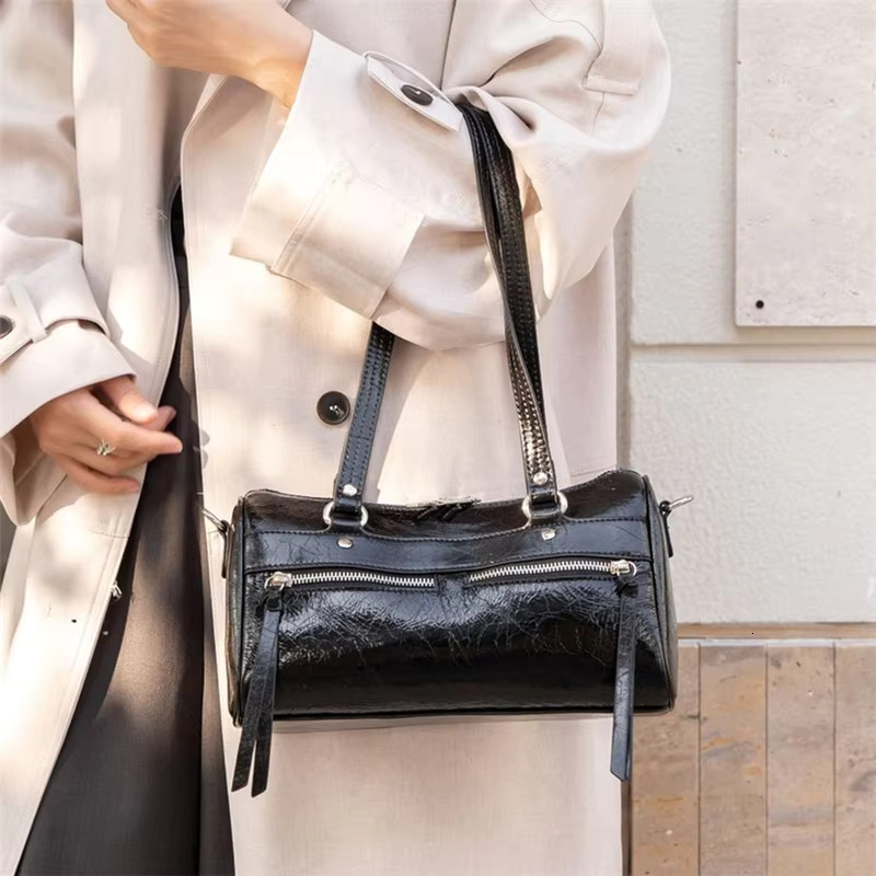 Toptrends Cow Genuine Leather Underarm Shoulder Bags For Women 2025 Korean Style Designer Crossbody Purses Tote Ladies Handbags