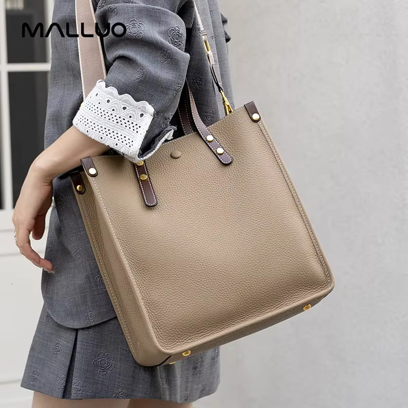 Women's Cowhide Genuine Leather Shoulder Bag Female Designer Handbags Ladies Commuting Large Capacity Crossbody Bags New
