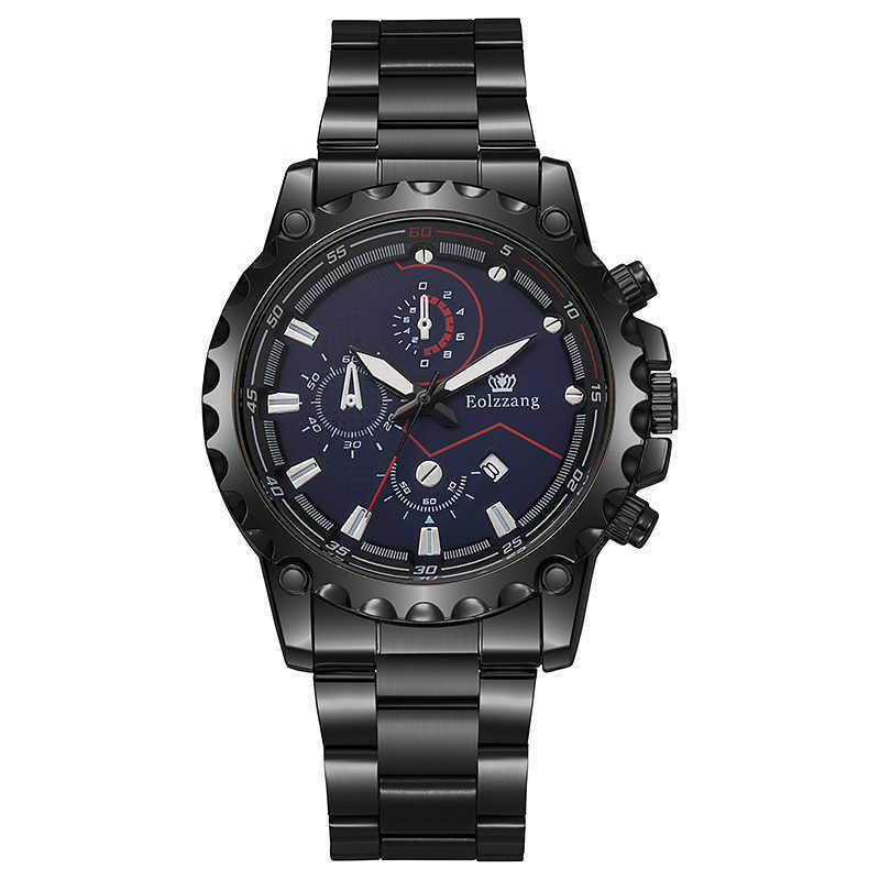 Eolzzang2023 new mens student black internet celebrity waterproof sports fashion trend stainless steel watch W250212