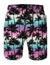 2023 summer new loose casual 3D digital printed mens beach pants W250212