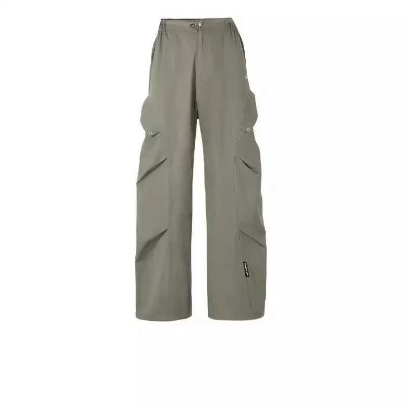 American Style Streetwear 2024 New Trendy Wide-Leg Loose-Fit Vintage Straight-Leg Casual Pants For Men SummerT250208
