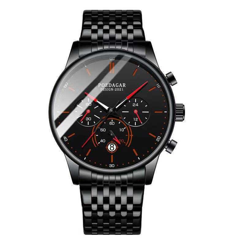 New tiktok new multi function mens watch male student Korean version of ultra thin fashion quartz sound W250212