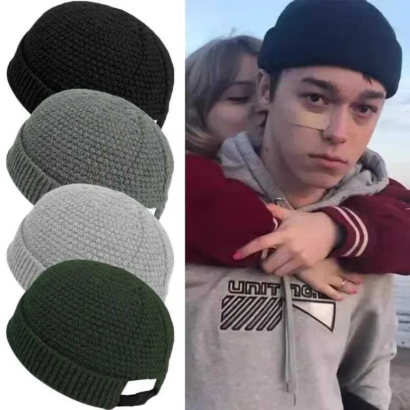 2024 NEW Knitted Baseball Cap Men Beanie Warm Soft Winter Hats Landlord Hip Hop Hat Skl Caps Outdoor Rolled Bonnet Hat Wen X250212