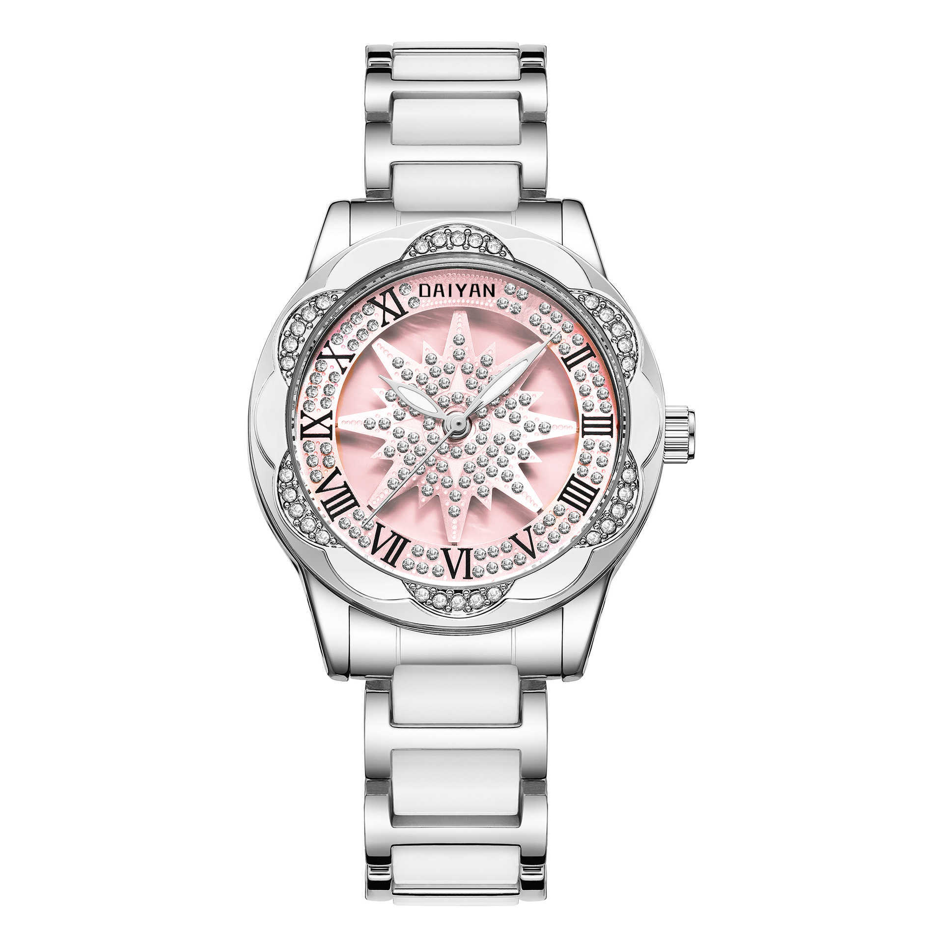 Dai Yan DAIYAN Time Run Five Star Full Sky Star Cross Mirror Hollow Quartz Waterproof Womens Watch W250212