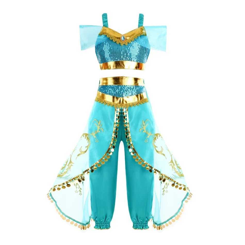 Halloween Par Princess Charms Dress Girls Birthday Par Kids Jasmine Costume DressXJ250117