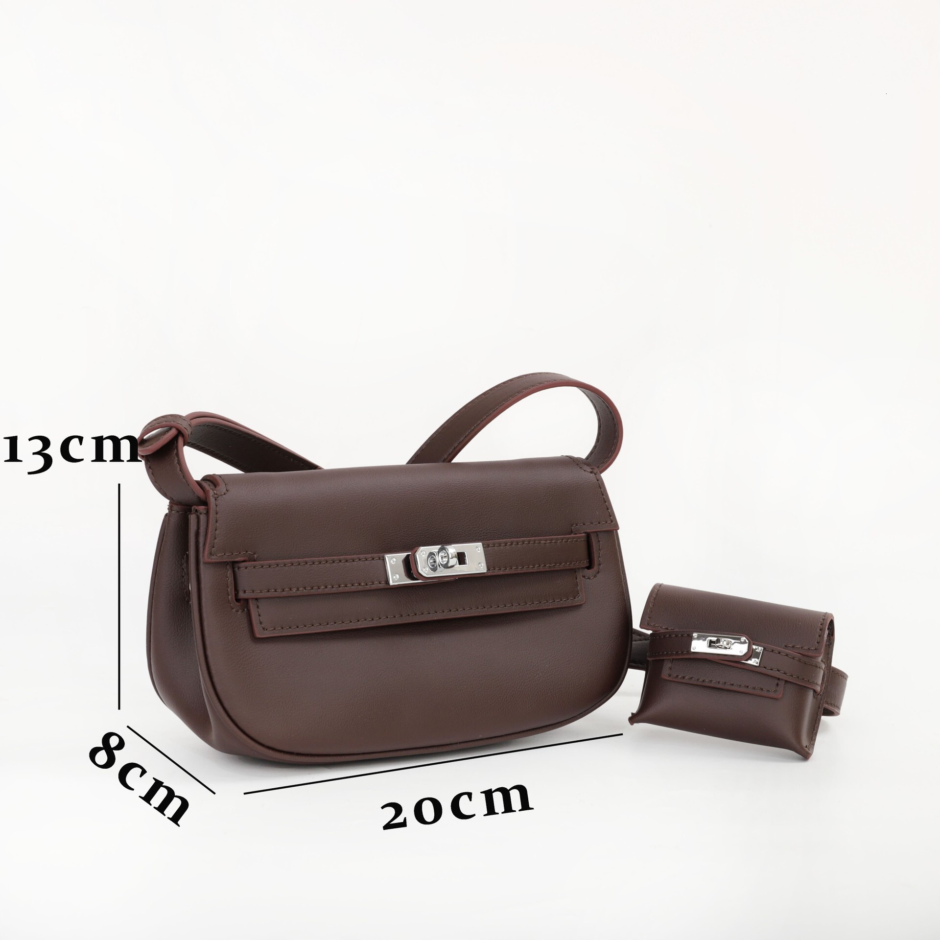 20254 New Genuine Leather Moove Kelly Zongzi Two In One Mini Designer One Shoulder Oblique Multi Functional Saddle Bag