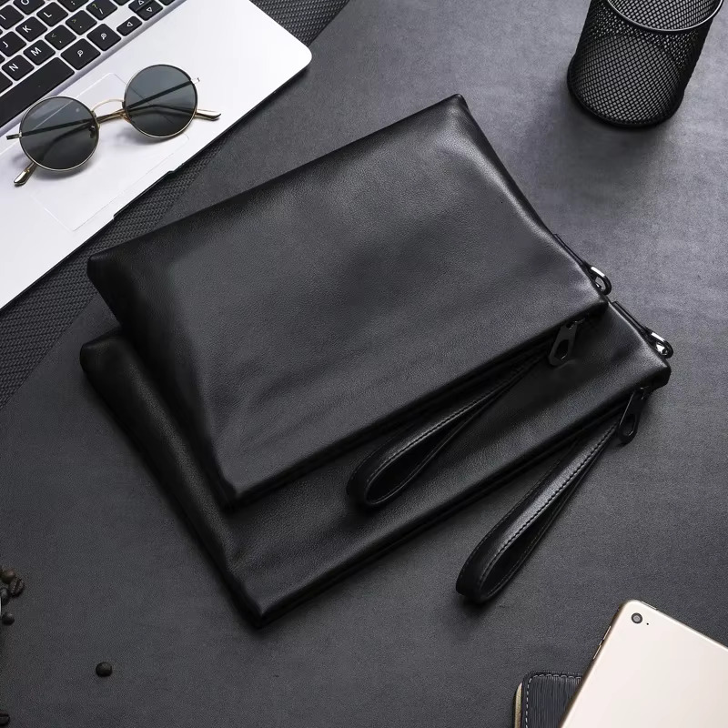SENOFAN new style Clutches Men Envelope Handbag Genuine Leather Sheepskin Wallet Pouch Clutch Business Phone Bag Male