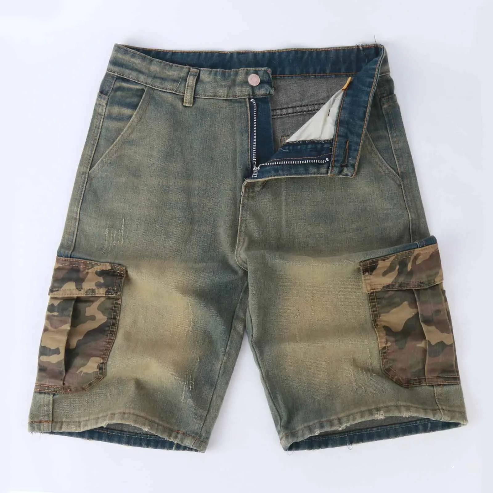 Product shorts mens casual denim with pockets plus size Ropa De Hombre pants 250211