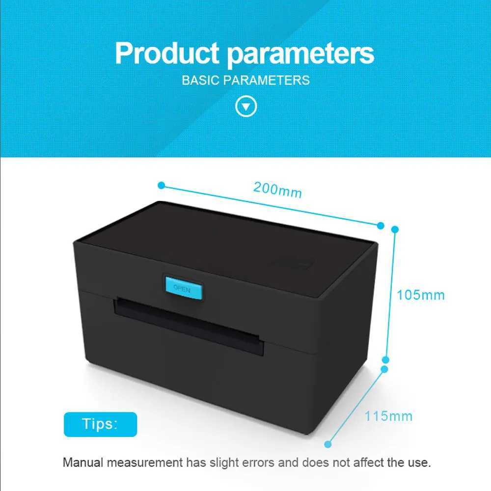 High Speed Label Barcode Printer USB Bluetooth Thermal Printer Android IOS Label Maker Sticker Shipping Express Label Printer R250612