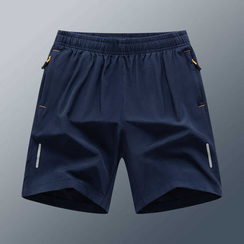 Summer ice silk quick drying five inch shorts for mens sports and casual shorts mens loose and breathable beach shorts mens plus size shorts W250212